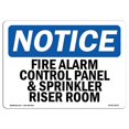 thumbnail image 1 of SignMission OS-NS-A-1218-L-12517 12 x 18 in. OSHA Notice Sign - Fire Alarm Control Panel & Sprinkler Riser Room, 1 of 1