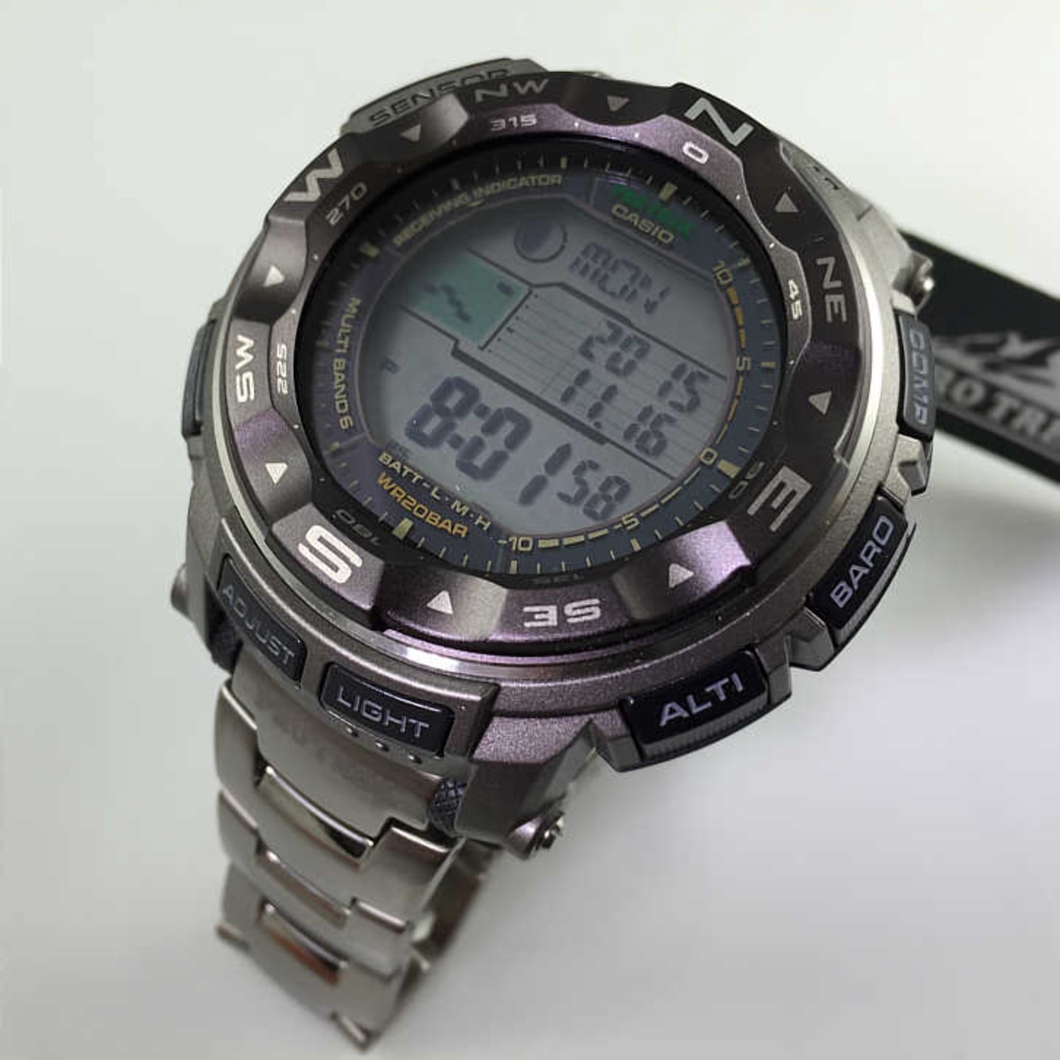 Casio Men's Solar Atomic Triple Sensor Gray Pro Trek Watch