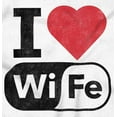 thumbnail image 2 of Love Wife Wi-Fi Funny Husband Married Men's Big & Tall Crewneck Sweatshirt Brisco Brands 3X, 2 of 5