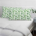 thumbnail image 4 of St. Patrick's Day Throw Pillow Cover,Pillowcase Protectors with Zipper,Breathable Decorative Lumbar Pillow Case Cover,Lucky Shamrock Green Spring Plants Vintage Pillow Shams for Couch Sofa 16x24Inch, 4 of 8