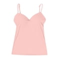 thumbnail image 2 of V Neck Tank Tops for Women Womens Daily Solid Camisole Bra Undershirt Sexy Adjustable Straps With Breast Cup Sleeveless Tank Top, 2 of 3