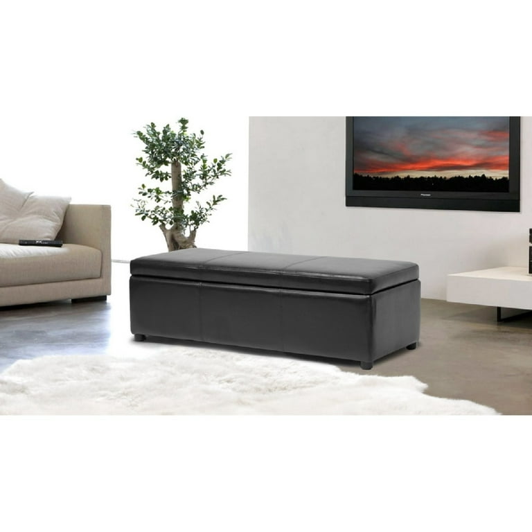 Baxton Studio Dennehy Black Brown Modern Ottoman Baxton Studio Dennehy Black Brown Modern Ottoman