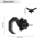thumbnail image 4 of Gancho colgante ajustable para motocicleta, gancho doble tipo cuerno, soporte para casco y equipaje, colgador para scooters y bicicletas, negro, 1 Pc, 65mm, 4 of 7