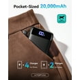 thumbnail image 4 of INIU Portable Charger, Smallest 22.5W 20000mAh PD Fast Charging Power Bank, Compatible with iPhone & Samsung, Black, 4 of 7