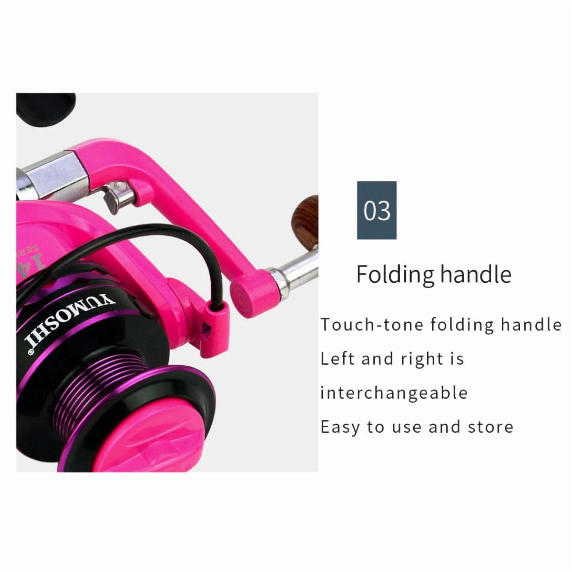 Pink Spinning Fishing Reel 2000-7000 Fishing Reel Saltwater Aluminum Alloy Spool Fishing Summer Gear