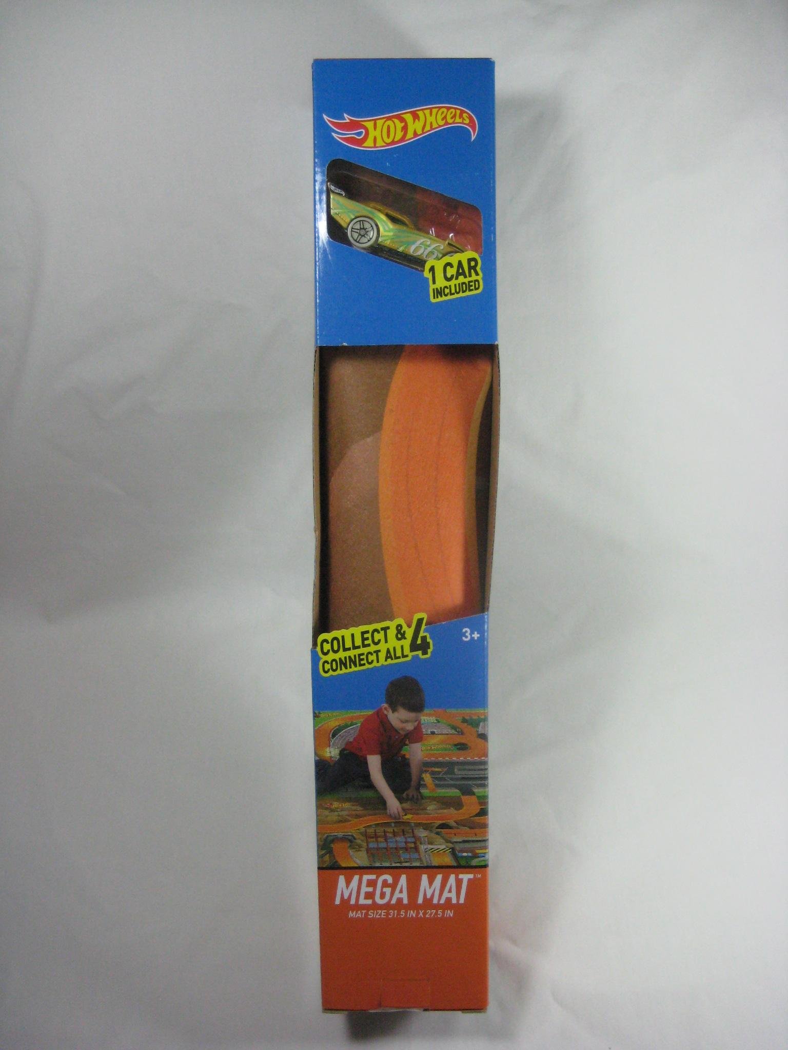 Mega Mat Construction Site with Hot Wheels Diecast Car Collect & Connect all 4