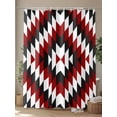 thumbnail image 4 of Shower Curtain Aztec Boho Bathroom Curtains with Hooks, Waterproof Fabric Bohemian Abstract Geometric Red Black Bath Shower Curtains Set for Bathroom Bathtubs Decor 36x72 Inch, 4 of 8