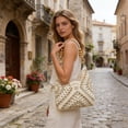 thumbnail image 4 of A Shoulder Bag Woven Craft Underarm Large Capacity Multifunctional Commuting Handbag Travel Storage Polyester, 4 of 7