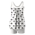 thumbnail image 5 of Haivin Girl's Printed Swimsuit Set, 4-Piece Tankini Top with Shorts and Skirt, Beach Swimming Pool Vacation Swimsuit Outfit, 5 of 5