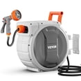 thumbnail image 6 of VEVOR Retractable Garden Hose Reel, 1/2 Inch x 145 ft Wall Mounted Hose Reel, Heavy Duty Garden Hose Reel with 9 Patterns Nozzle, Any Length Lock, Upgraded Slow Return System and 180°Swivel Bracket, 6 of 10