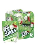 ICE BREAKERS Ice Cubes Kiwi Watermelon Sugar Free Chewing Gum Bottles, 3.24 oz (6 Count, 40 Pieces)