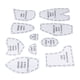 thumbnail image 4 of Juego de reglas de plantilla de oso de 10 piezas, herramientas de acolchado acrílico DIY, juego de plantillas de costura de oso reutilizables M 12 pulgadas, 4 of 5