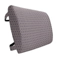 thumbnail image 1 of Geometric Lumbar Pillow, Abstract Lines with Curvy Oval Shapes Traditional Chain Motifs Retro Style, Soft Back Cushion Office Chairs with Adjustable Straps, 14" x 13", Pale Yellow Mauve, by Ambesonne, 1 of 7