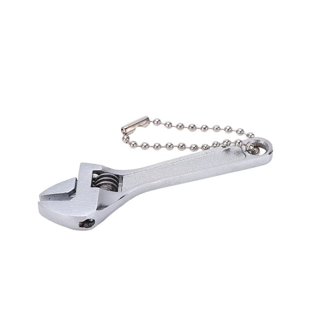 Llave de llavero de acero galvanizado, ajustable, portátil, profesional, de alta dureza, minillave para el hogar industrial, electroplateado de 2,5 pulgadas/6,35 cm Jadeshay A