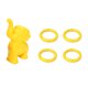 thumbnail image 1 of Juego de lanzamiento de anillos de elefante, pequeño y divertido, con forma de círculo, juguetes educativos, regalo para niños (amarillo), 1 of 8