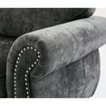 thumbnail image 4 of Dark Gray 109.5" Sectional, 6 Seater With Chenille Upholstery, Rolled & Rivets For Living Space , Upholstery Decor, 4 of 5