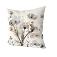 thumbnail image 1 of Fundas de almohada con diseño floral gris y verde azulado, 45,7 x 45,7 cm, diseño de acuarela, para sofá, estilo rústico, abstracto, moderno, juego de 4, 1 of 5