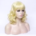 thumbnail image 4 of Unique Bargains Wigs for Women 16" Light Gold Tone Curly Wig with Wig Cap Natural Full Medium Wavy, 4 of 6