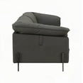 thumbnail image 3 of Modern Black Top Grain Leather Sofa for Living Room (79" x 24" x 17", 220lbs Capacity), 3 of 10