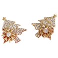 thumbnail image 2 of harmtty 1 Pair Stud Earrings Festive Shiny Rhinestones Inlaid Geometric Temperament Decoration Gifts Women Snowflake Christmas Tree Ear Studs Jewelry for Holiday, 2 of 7