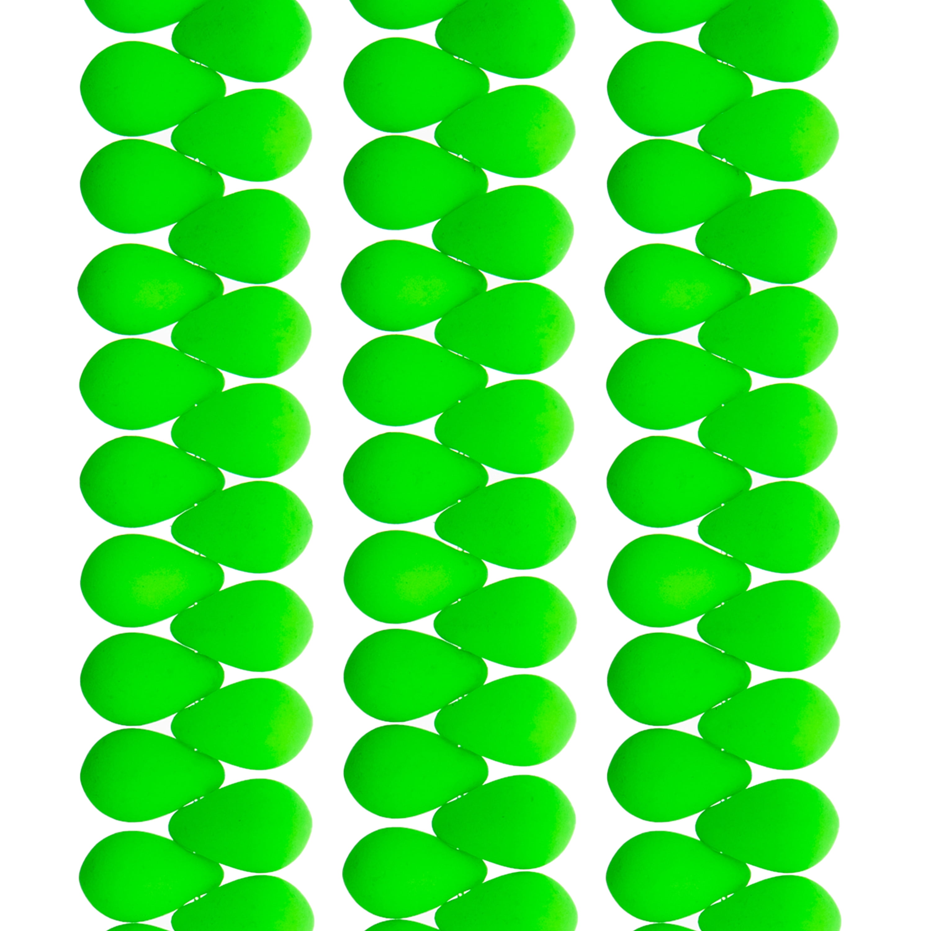 114pcs John Bead 6x9mm Czech Glass White Alabaster Green Teardrop Bead Strands for DIY Jewelry Making Crafts