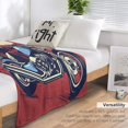 thumbnail image 4 of Merry Christmas Throw Blanket Soft Warm Vintage Santa Claus Motorcycle Lightweight Flannel Plush Fuzzy Blankets Gift for Women Kids Boys Teens 50X60 in, 4 of 6