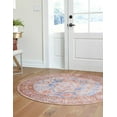 thumbnail image 4 of Unique Loom Timeless Collection Area Rug - Paul (5' Round Blue/Gold), 4 of 9