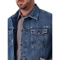 thumbnail image 2 of Chaqueta vaquera Wrangler con corte vaquero, estilo western, sin forro, para hombre, lavada a la piedra, 2 of 3