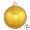 thumbnail image 3 of Vickerman 2.4" Antique Gold Shiny Ball Ornament, 24 per Bag, 3 of 5