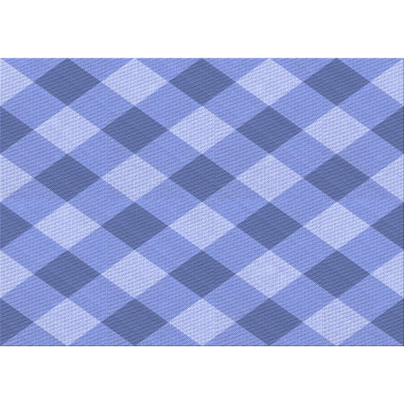 Ahgly Company Machine Washable Indoor Rectangle Transitional Day Sky Blue Area Rugs, 8' x 12'
