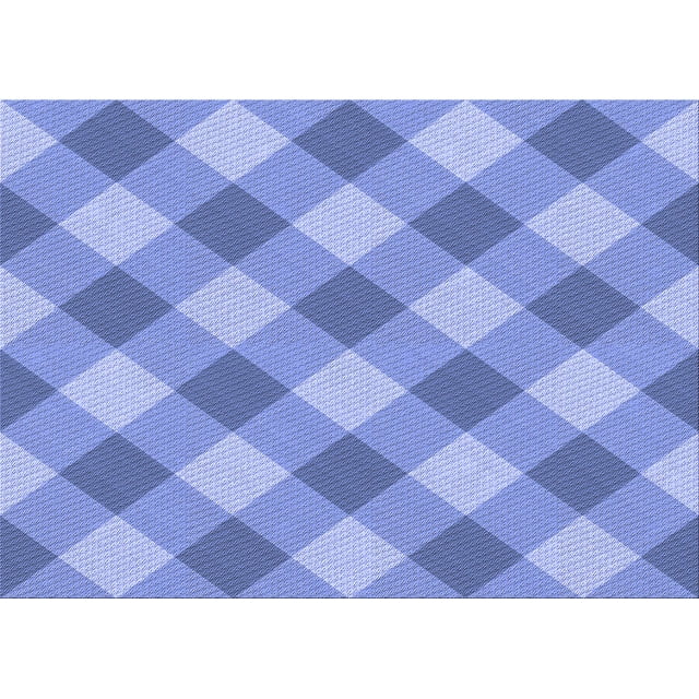 Ahgly Company Machine Washable Indoor Rectangle Transitional Day Sky Blue Area Rugs, 2' x 5'