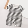 thumbnail image 2 of kpoplk Newborn Baby Boy Girl Golf Outfit Jumpsuit Short Sleeve Lapel Romper One Piece Outfit Pure Cotton Spring Summer Cute Embroidery Clothes Size 12-18 Months,Black, 2 of 4