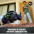 thumbnail image 2 of Monster Jam, Official Smash & Bash Grave Digger Remote Control Indoor & Outdoor Vehicle, 2 of 6