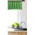 thumbnail image 3 of Ambesonne Entomology Valance Pack of 2, Ladybugs on a Meadow, 54"X18", Fern Green Dark Coral, 3 of 4