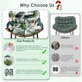 thumbnail image 3 of JIAN YA NA Double Hanging Egg Chair Cushion, Outdoor Rocking Chair Cushions, Waterproof Oxford Fabric Seat Pads for Papasan Chair, Hammock, Swing Chair (Hawaii), 3 of 11