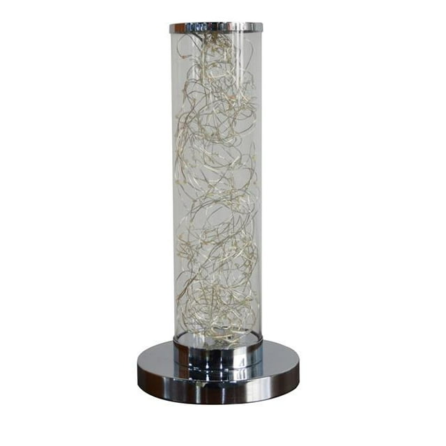 Benzara BM240870 Lampe de Table Colonne 13 x 6 x 6 Po avec LED Multicolore Intégrée, Clair