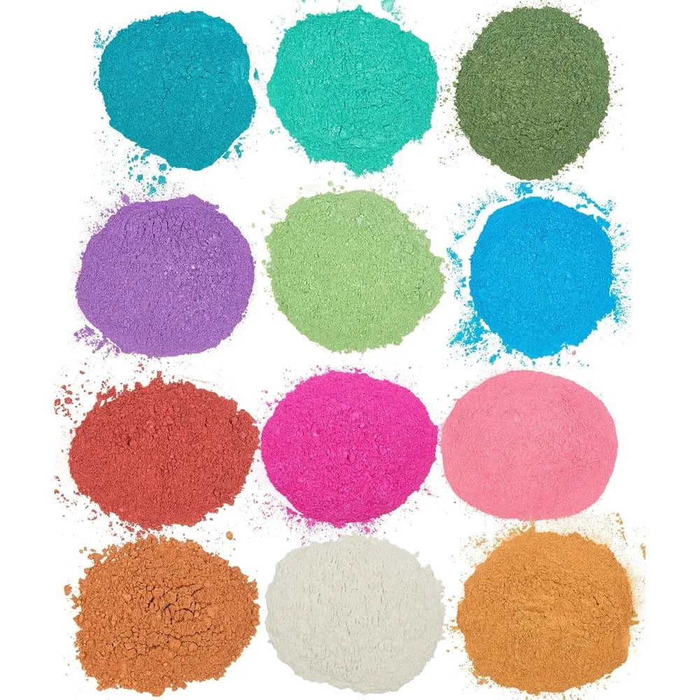Maddie Rae's Slime Pearl Pigment Powder Extra Large 28g (1oz) Packs- 12 Mica Powder Colors - Great for Slime, Soap Making, Candle Making, Bath Bomb Dye Colorant