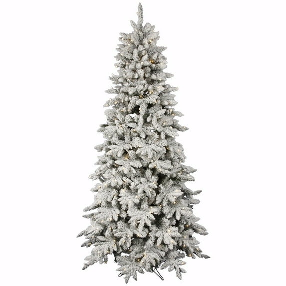 Vickerman 17987 - 5.5' x 40" Flocked Olympia Fir 315 LED Warm White Lights Christmas Tree (A100556LED)