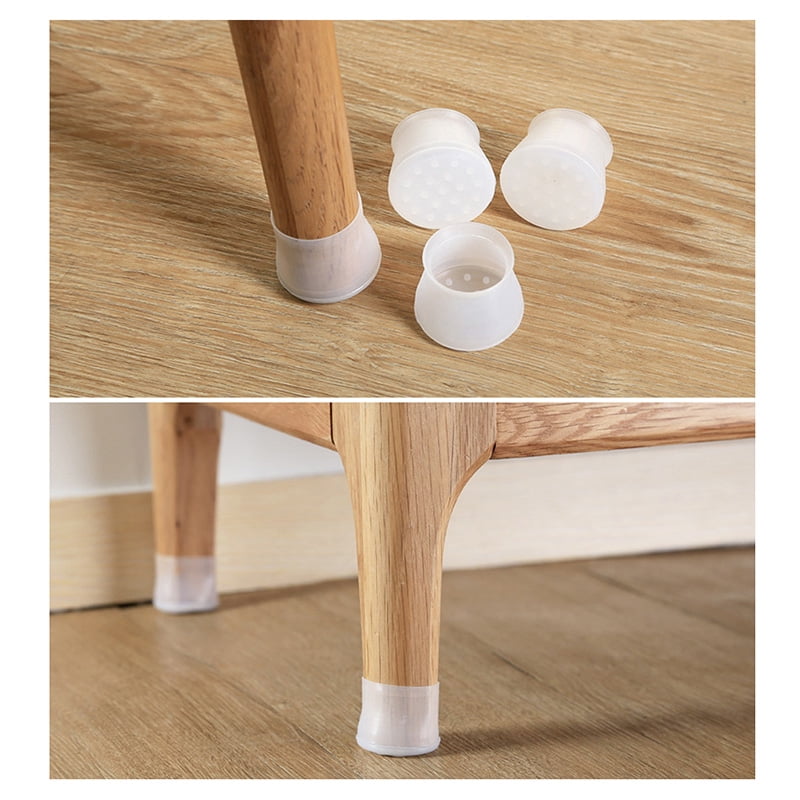 4pcs Table Chair Leg Silicone Cap Pad Furniture Table Feet Cover Protector 