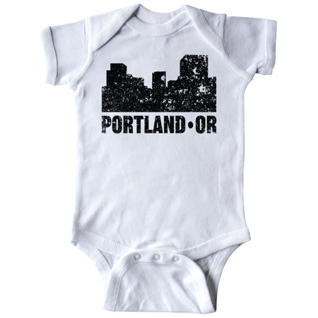 

Inktastic Portland Oregon City Skyline with Grunge Gift Baby Boy or Baby Girl Bodysuit