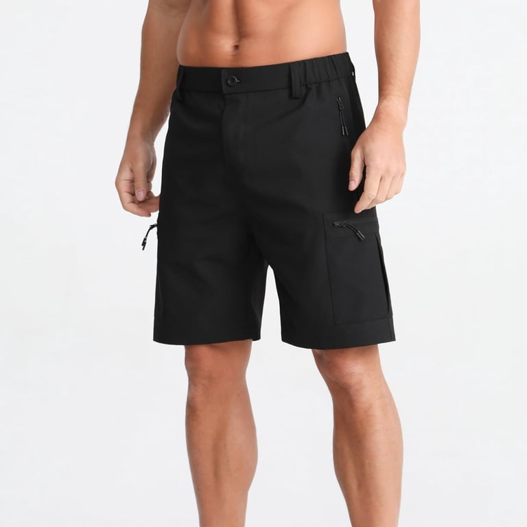 Men's Nylon Golf Shorts 7 Inch Inseam Stretchy Waterproof with