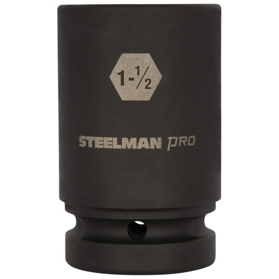 STEELMAN PRO 79388 1-Inch Drive x 1-1/2-Inch 6-Point Deep Impact Socket