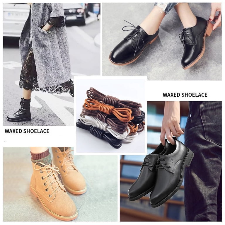 2 Pairs Round Waxed Shoe Laces for Dress Shoes, 11 Colors Shoelaces for Dress  Shoes Boots in 4 Different Lengths - Walmart.com