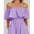 thumbnail image 4 of Vestido ZESICA Summer 2025 con volantes y hombros descubiertos, 4 of 5
