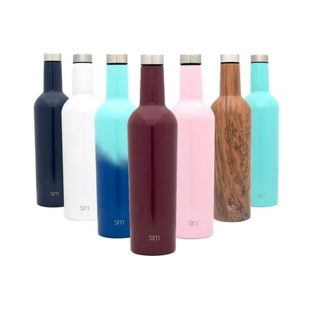 Simple Modern Spirit 25oz Wine Bottle - Double Wall, Vacuum Insulated Wine Bottle with Leak Proof Lid - 18/8 Stainless Steel Cabernet