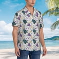 thumbnail image 5 of Goofa Turtle Hawaiian Shirt for Men, Unisex Summer Beach Casual Short Sleeve Button Down Shirts,Aloha Tropical Floral print shirt-Small, 5 of 9