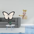 thumbnail image 2 of Reloj de pared de mariposa acrílico con bandeja para guardar llaves y estatua moderna, figura de resina creativa para oficina, comedor, dormitorio y e, 2 of 8