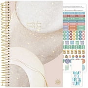 bloom daily planners 2024-25 Soft Cover Planner, 5.5" x 8.25", Brushed Beige