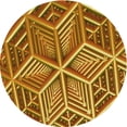 thumbnail image 1 of Ahgly Company Tapis Rond Lavable en Machine Intérieur Transitionnel Acajou Brun, 4 Pieds Rond, 1 of 7