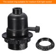 thumbnail image 5 of Uxcell E26 Light Socket Rings, 3 Pack Lamp Shade Holder Adapter Ring for Light Fixtures, Black, 5 of 5